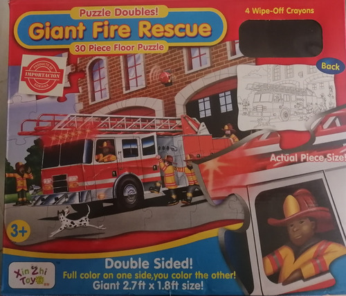 Rompecabezas 30 Piezas, Para Colorear, Giant Fire Rescue