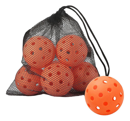 6 Pelotas De Pickleball For Jugar En Torneos, Naranja