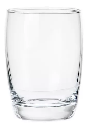 Juego 4 Vasos De Vidrio Grande Elegantes Modernos Agua 528ml