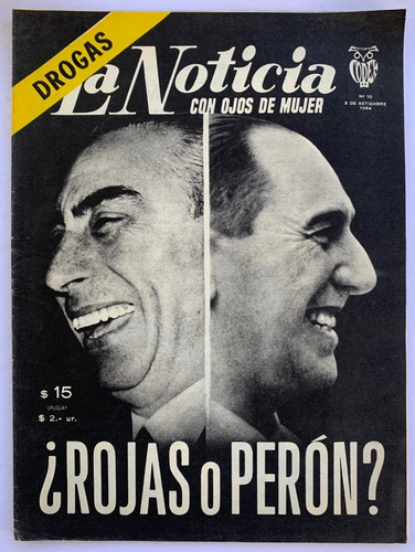 Revista La Noticia Nº 10 Juan Peron Sofia Loren Sep 1964
