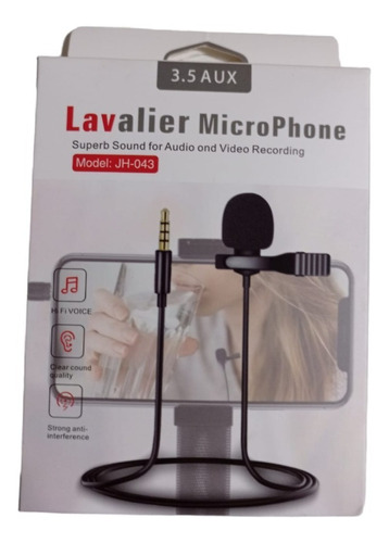 2 Micrófono Lavalier Solapa Clip Graba En Celular