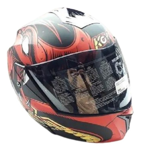 Casco Certificado Kov Abatible Stealth Viper Rojo S (g904)