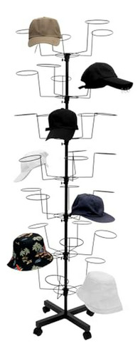 Estante Giratorio Para Exhibición De Sombreros De 7 Niveles 