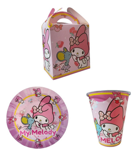 Melody Articulos Fiesta Vaso Plato Bolos Dulceros 10 Niños