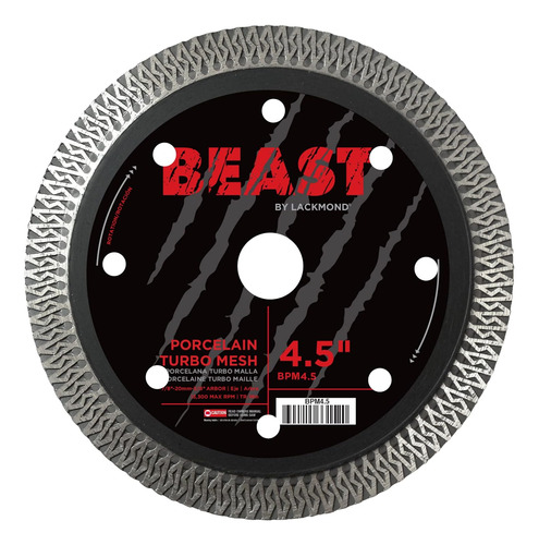 Beast Pro 4.5  Húmedo/seco Porcelana Turbo Malla Sierr...