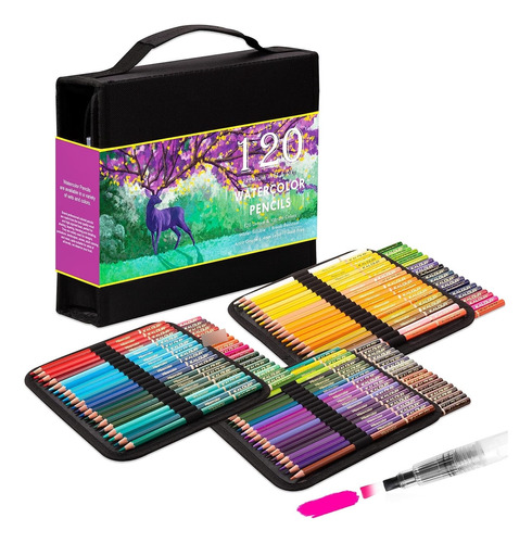 120 Lapices De Colores Premium Watercolor Kalour 4mm