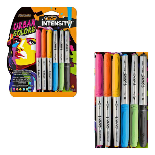 Pincel Marcador Permanente Marking Com 6 1.1mm Bic