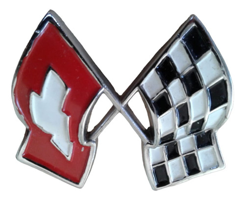 Insignia Banderitas Cruzadas Chevrolet 400 Original