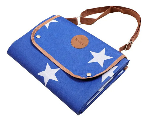 Manta Picnic Impermeable Estrellas Azul Infanti