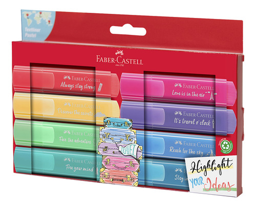 Marcador Tl 46 Faber-castell X8 Colores Pastel