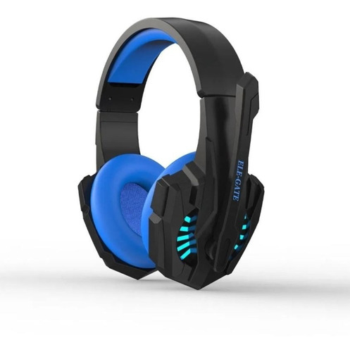 Audifonos Elegate Diadema Gamer Con Micrófono Led Color Azul Color de la luz Azul