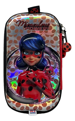 Kit Mochila Lady Bug 3d Lapicera Original Fotorama Kinder