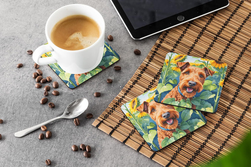 Carolines Treasures Irish Terrier En Girasoles Posavasos De