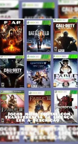9 Jogos Xbox 360 Mídia Digital Com Transferência De Licença - Desconto no  Preço