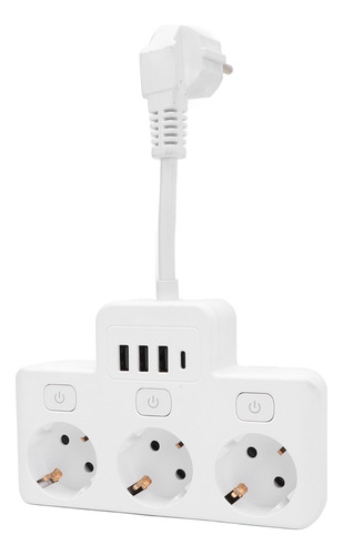 Protector Contra Sobretensiones Power Strip De 3 Vías, Igníf