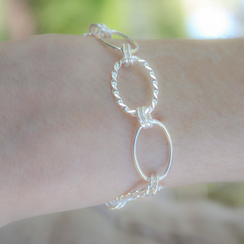 Imagen 4 de 7 de Pulsera De Plata 925 Para Mujer (arg60036)