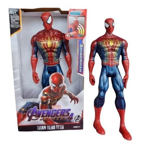 Muñeco Hombre Araña 30cm Luz Y Sonido Envios Envio Gratis