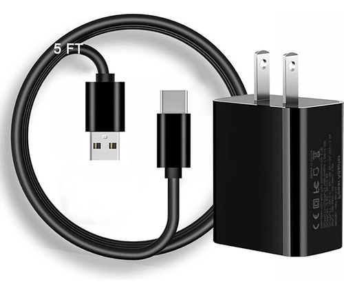 Cable De Cargador De Pared Usb-c De 6 Pies Compatible Con Ji