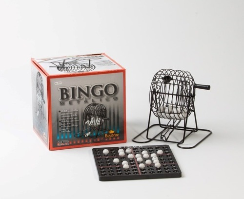 Bingo Loteria C/bolillero Metalico 90 Bolillas Bisonte 9925