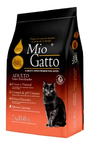 Mio Gatto X 7kg Para Gato Esterilizado 