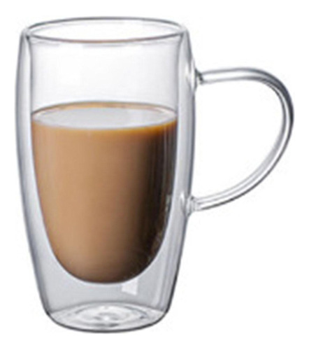Cf 4 Taza De Café De Cristal De Doble Pared Moderna Con Asa