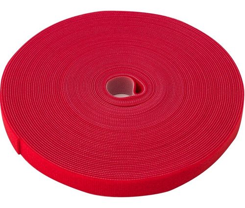 Velcro Doble Faz 20 Mts X 2cm Ancho. Amarra Cables Color Rojo