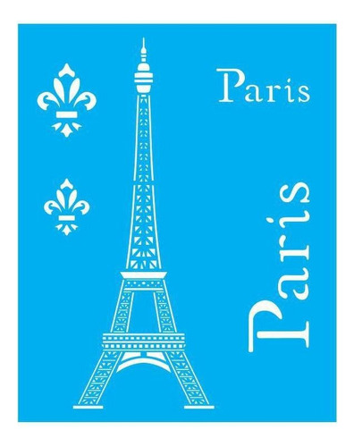 Stencil Tamako Paris Torre Eiffel - 20x25cm - Ref 339