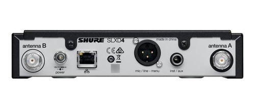 Shure Slxd4 Receptor Inalámbrico Digital Color Negro