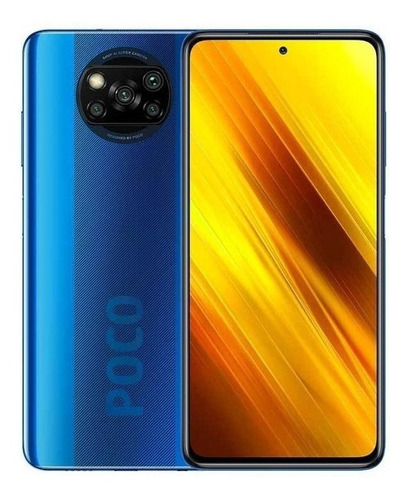Xiaomi Pocophone Poco X3 NFC Dual SIM 128 GB cobalt blue 6 GB RAM - Bom (Recondicionado)