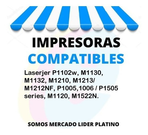 Toner Compatible Ce285a Para P1100 1102 1104 1106 285a 85a
