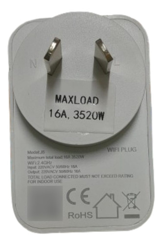 Enchufe Toma Inteligente Smart Wifi Alexa 10a 220v Google Blanco
