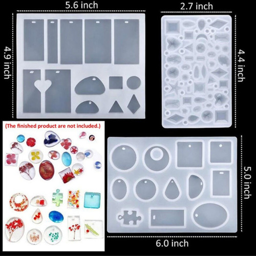 Resina De Moho Epoxi Silicona Joyería Fundición 277 Piezas