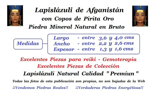 Lapislázuli De Afganistán Con Pirita Oro En Bruto - 4,0 Cms