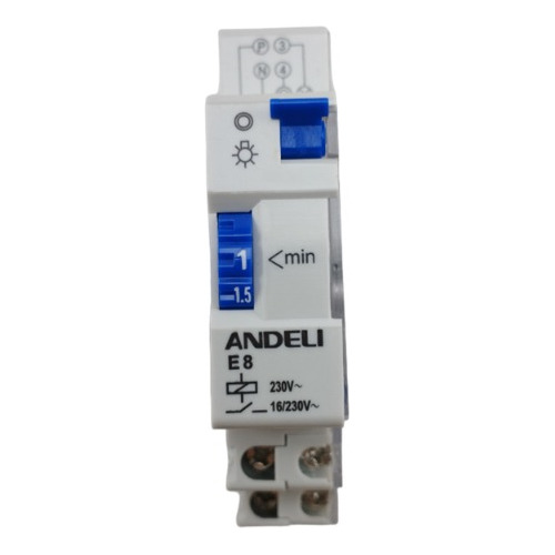 Rele Temporizador Bornera E8 Ac 220v 10a 7 Min Ip20 Andeli