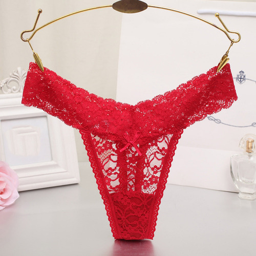 Tangas De Encaje Transparentes Y Transpirables Para Mujer De