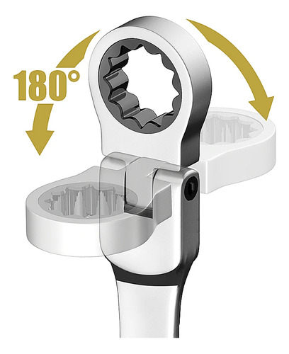 Juego De Llaves De Trinquete Con Cabezal Flexible De 5 Pieza