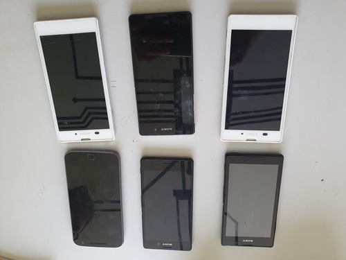 Lote De 6 Celulares Sony E Morotola Leia A Descrição.