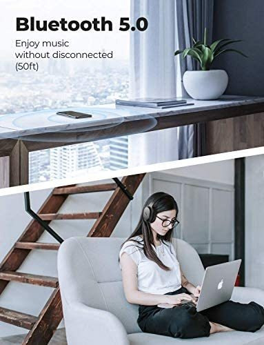 Tribit Quietplus 50 Bluetooth Auriculares, Auriculares Con C