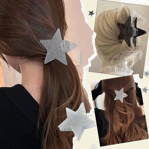 Cc 2pcs Pinza Para El Pelo Con Forma De Estrella Para Mujer