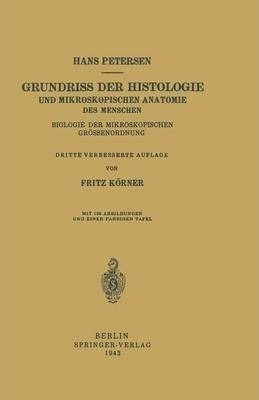 Grundriss Der Histologie Und Mikroskopischen Anatomie Des...