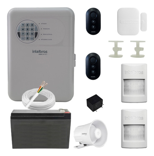 Alarme Intelbras Anm 24 Net 1 Sensor Porta 2 Infra Pet C Fio