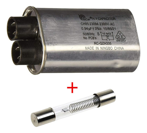 Capacitor Microondas 0.94 Uf 2100v Con Fusible 5000v 800ma