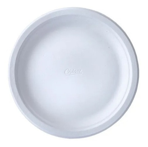 12 Platos Grande Desechable No.10 26cm Biodegradable Chinet