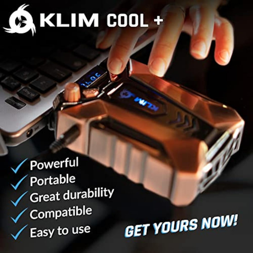Klim Cool Metal Laptop Cooler Fan - New 2023 - The