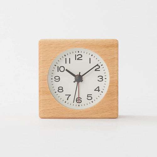 Muji  Reloj De Haya Con Función De Alarma, Natral, Pequeñ.