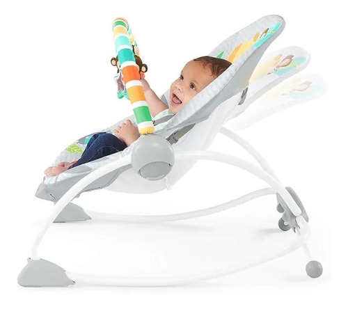Imagen 3 de 3 de Silla Vibradora Bebe Safari Bright Starts