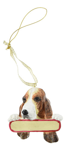 Eys Pets Basset Hound Adorno Amigos De Santa Con Placa De No