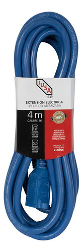 Extension Azul De Uso Rudo, Iusa, 3 X 16 Awg 4 M