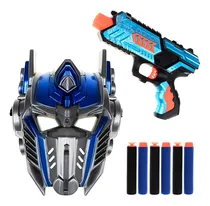 Comprar Kit Arma De Brinquedo Arminha Nerf Mascara Lança Dardos