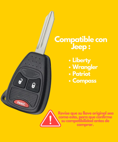 Carcasa Llave Jeep Liberty Patriot Compass Wrangler